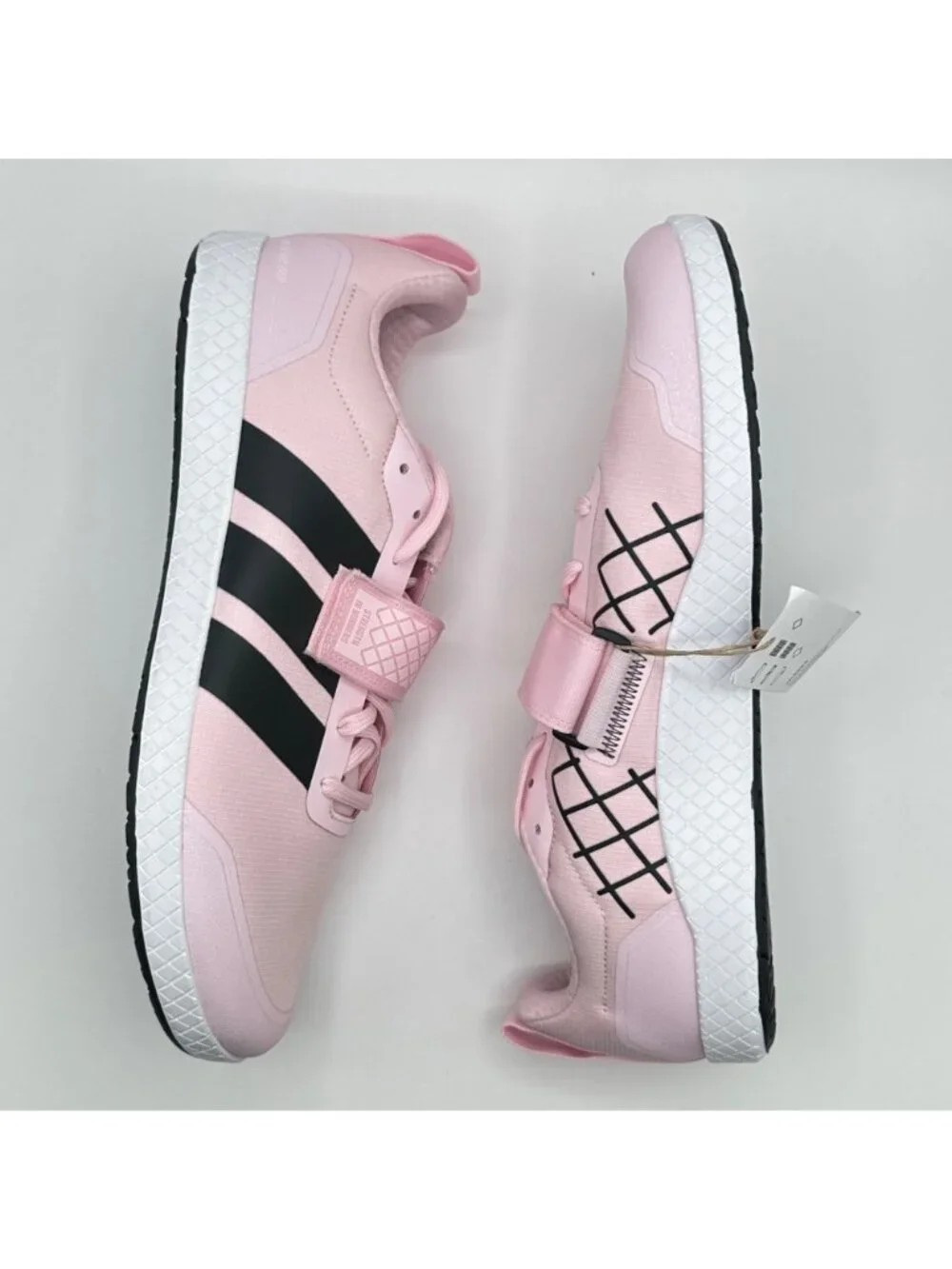 Men's Adidas The Total 2 Weightlifting Shoes Clear Pink Core Black Sz10 JP9869